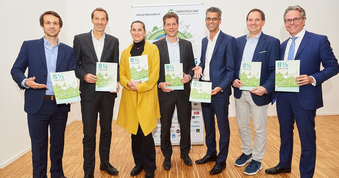 Die IG Lebenszyklus Bau präsentiert mit dem Trend-Report „8 ½ Trends“ für die nachhaltige Bau- und Immobilienwirtschaft.