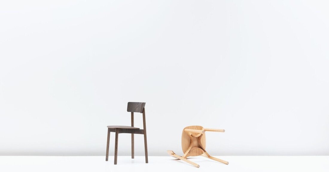 Die Idee hinter dem ST8 von Hussl ist es, einen typischen Holzstuhl von innen nach außen grundlegend anders zu denken.