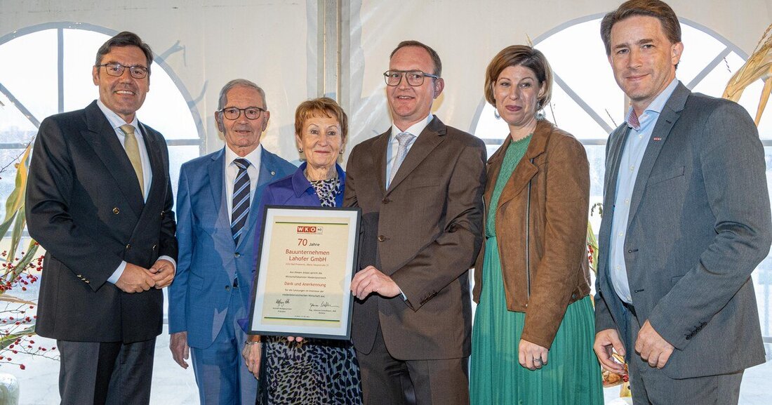 Das Bauunternehmen Lahofer feierte gleich dreifach ein 70jähriges Jubiläum.