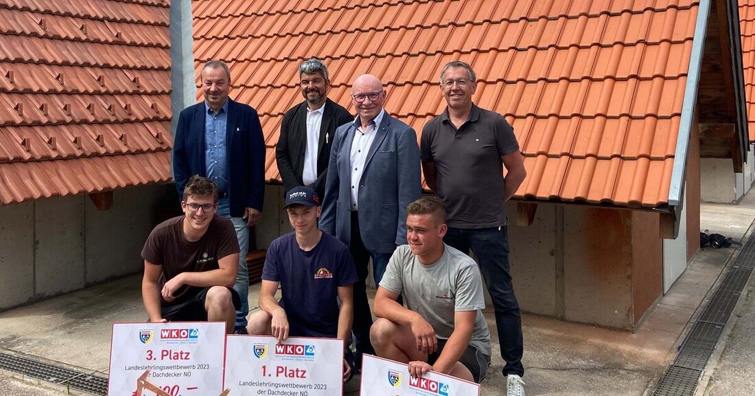 Jakub Duraj holte sich beim heurigen Landeslehrlingswettbewerb der Dachdecker den Sieg.