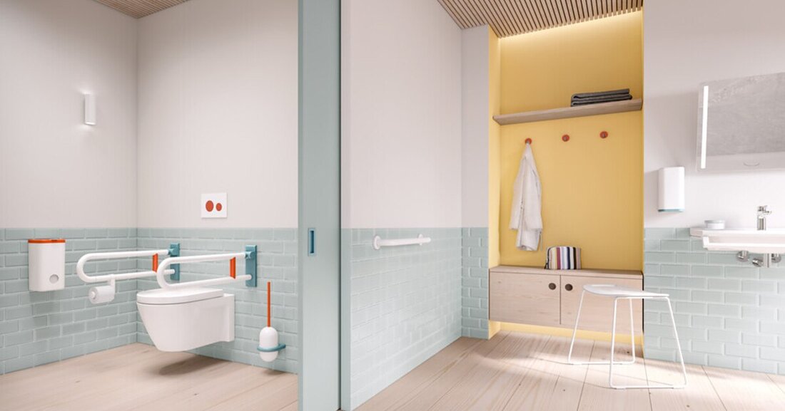 Gleich fünf hochkarätige Designpreise gab es für den Systemanbieter Hewi im Jahr 2023 - darunter ein iF Design Award, der German Design Award und der Universal Design Expert Award.