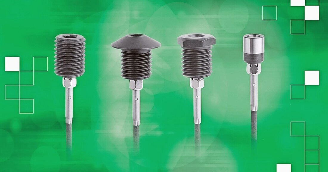 Arretierbolzen und Positionierbuchsen mit Zustandssensor von norelem.