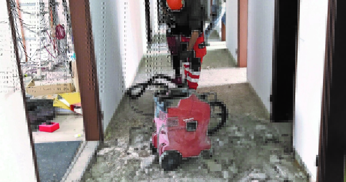 Staubbekämpfung auf Baustellen