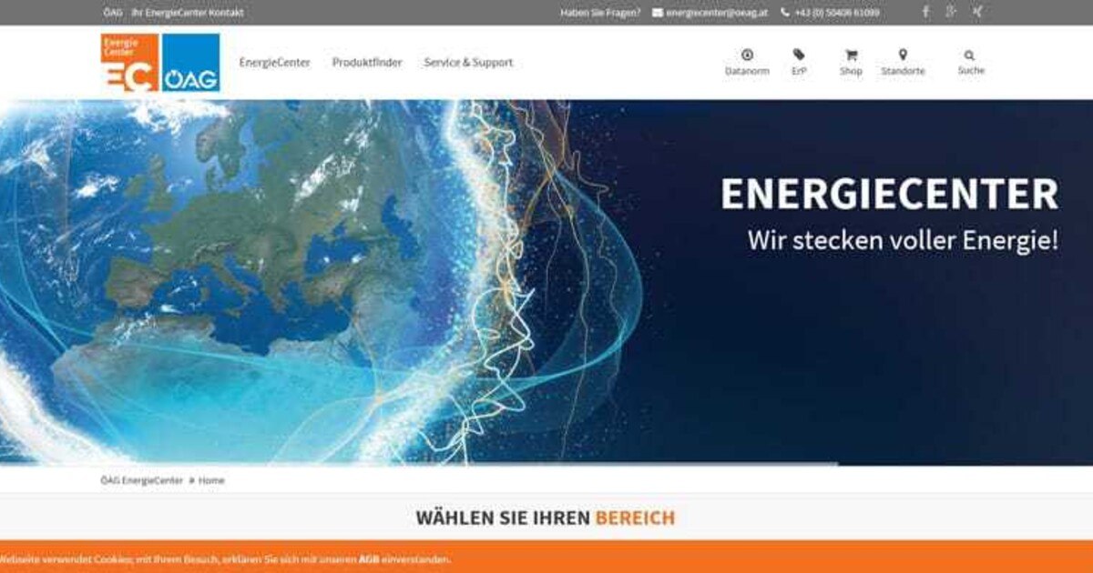 Die neue ÖAG Webseite für den Energiebereich