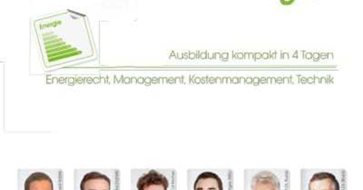 In vier Tagen zum Energiebeauftragten