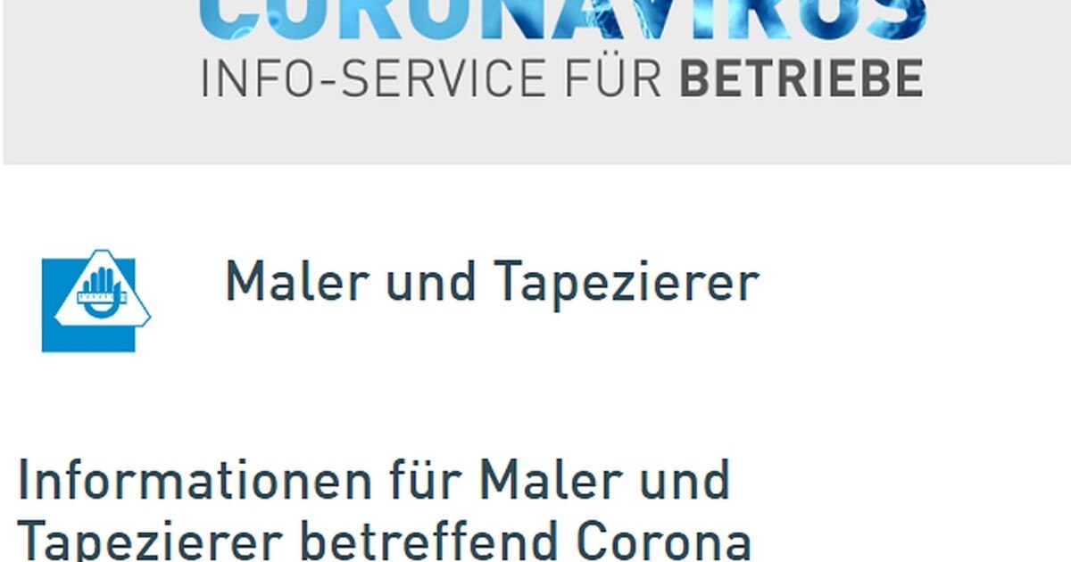 Für Maler und Tapezierer: Rundum-Infoservice der WKO zum Thema Corona
