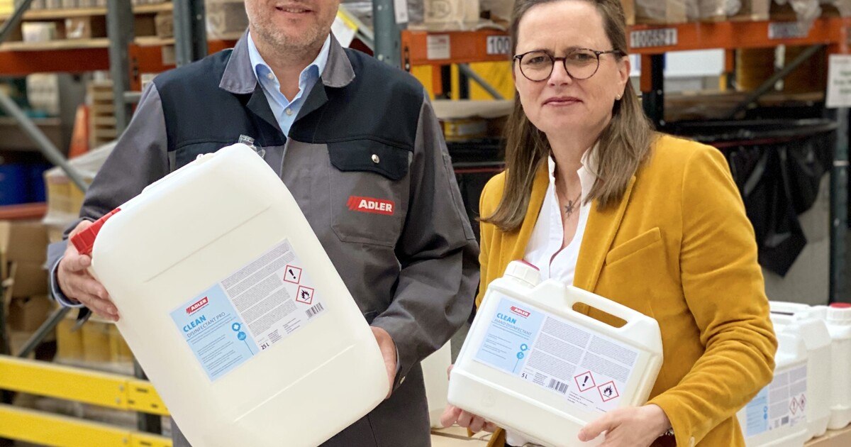 Adler produziert jetzt auch Desinfektionsmittel