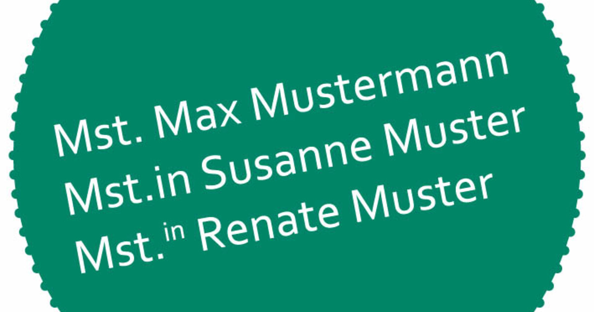 Den Meistertitel sichtbar machen