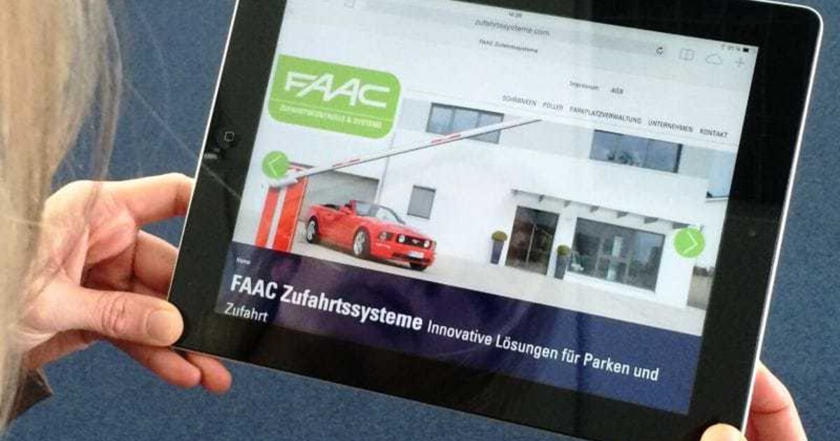 Zufahrt übers Webportal