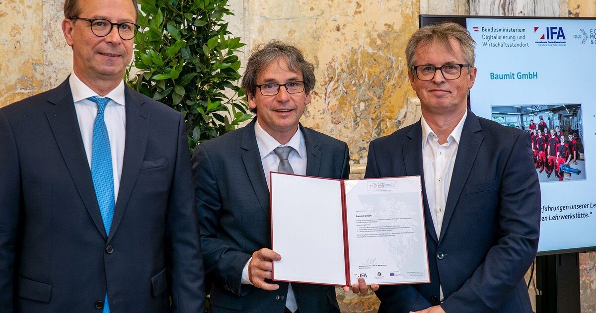 Lehrlingsmobilität bei Baumit auszgezeichnet