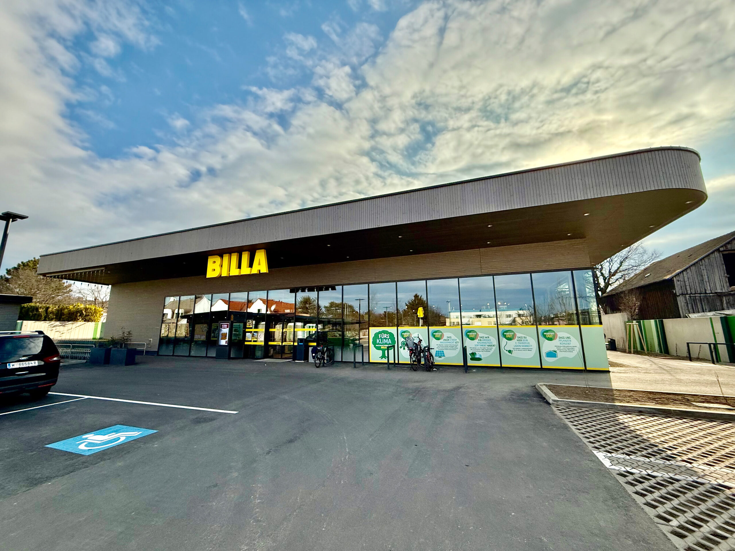 Rundum grüner Supermarkt