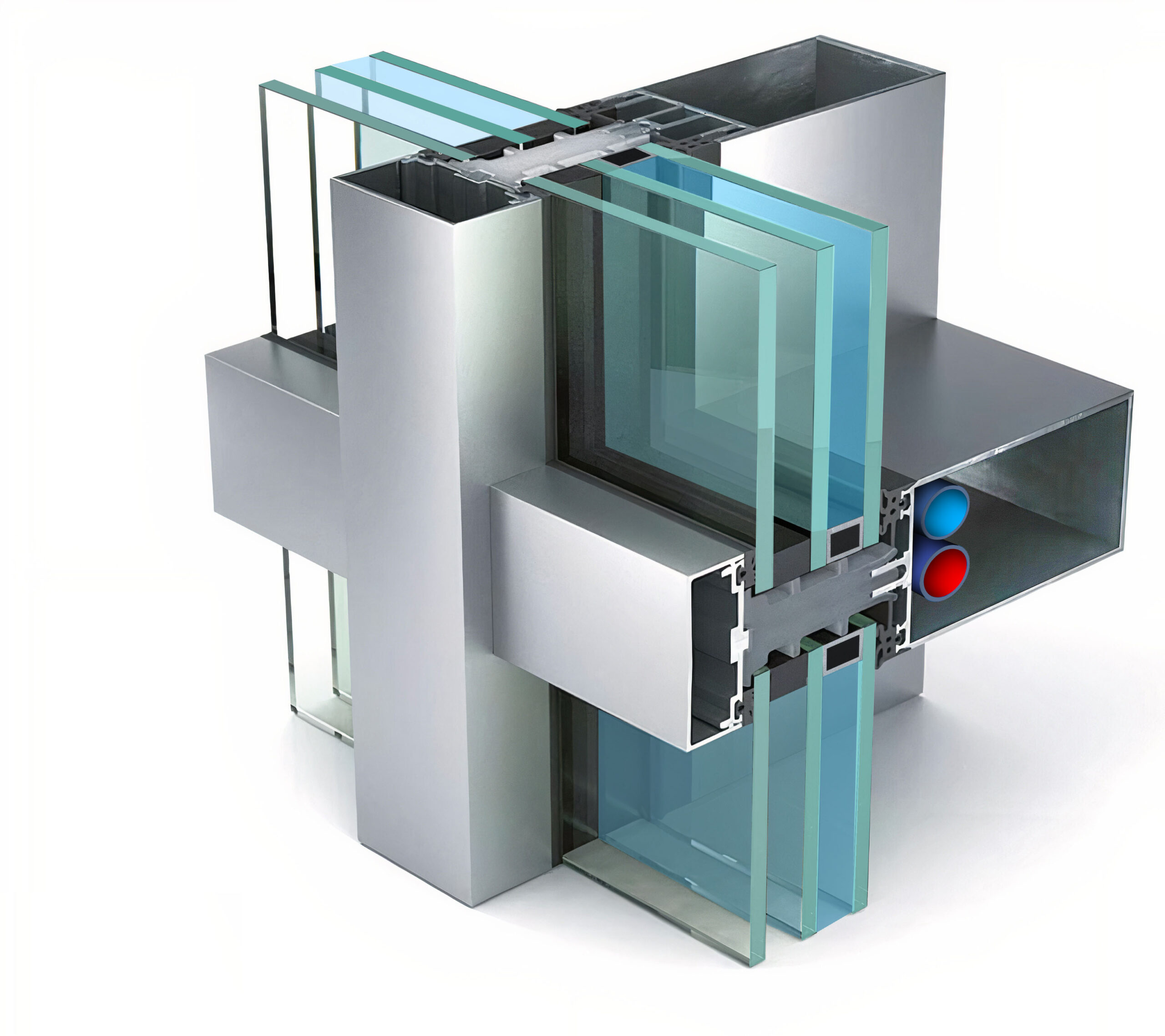 Isolierverglasung mit zirkulierender Wasserschicht