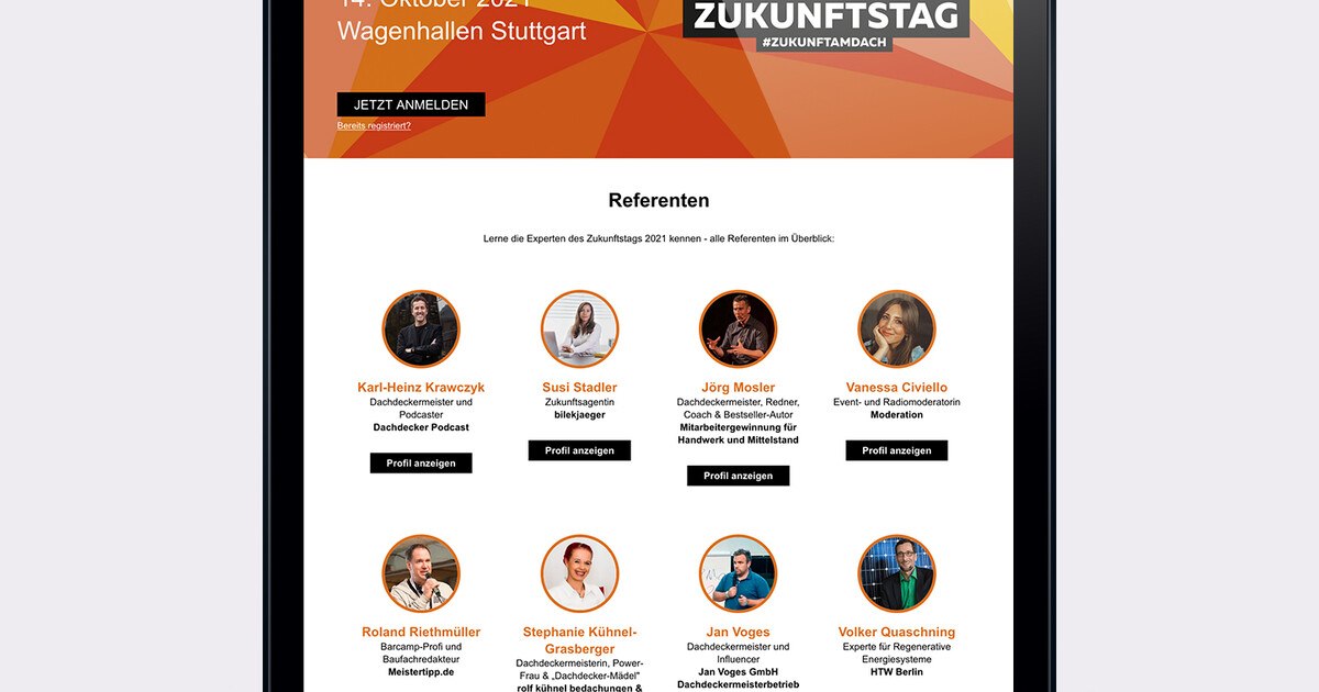 Zehn Fachvorträge – live oder online