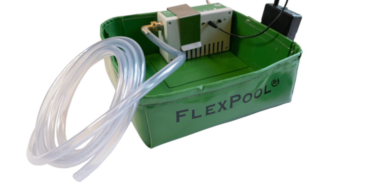 Automatisch geregelte Leckpumpe mit Akku