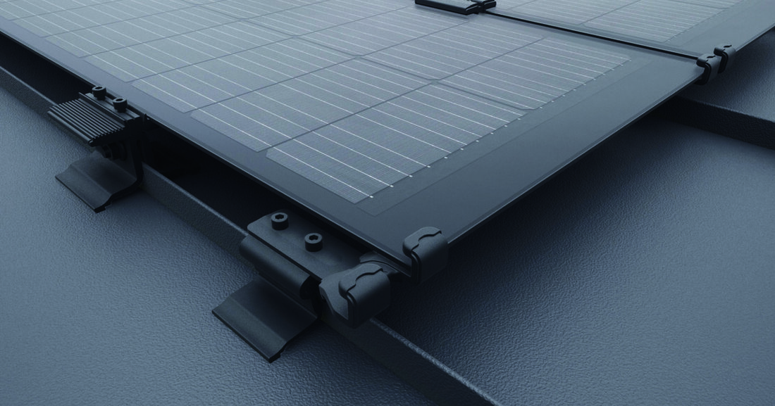 Die neueste Solarlösung aus dem Hause Prefa ist eine Kombination aus PV-Modulen und einer Unterkonstruktion für "Prefalz"-Dachbahnen.