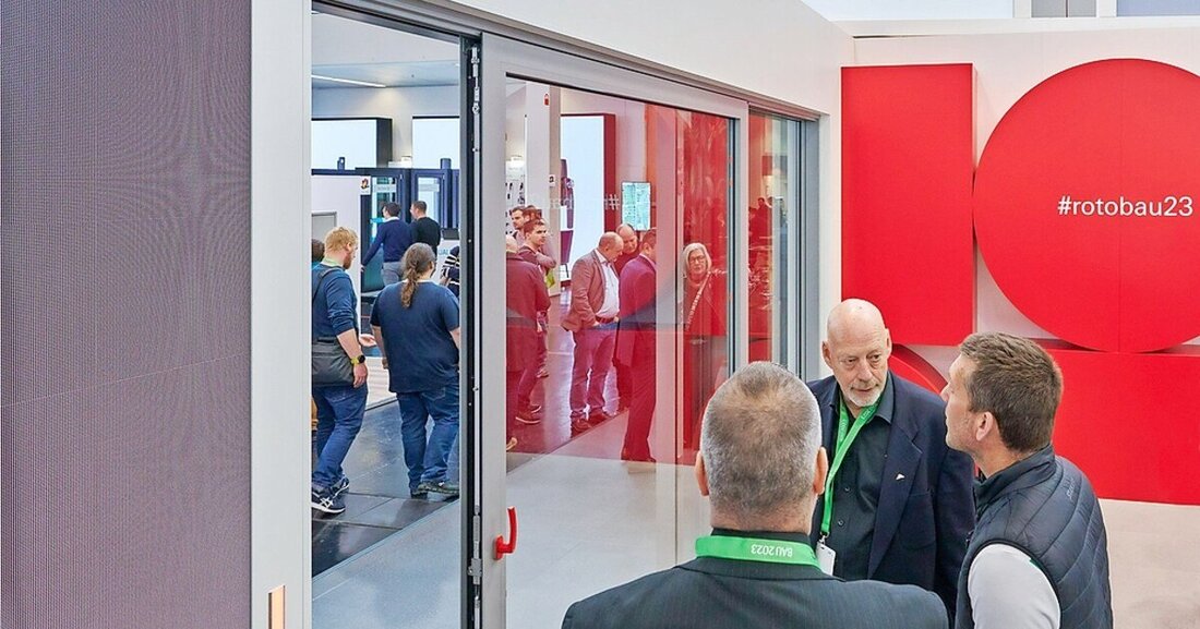 Roto Frank Fenster- und Türtechnologie registrierte auf seinem BAU-Messestand um zwanzig Prozent mehr Besucher*innen.