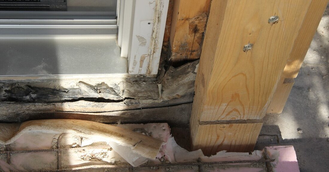 In den Innenräumen, vor allem entlang der Portale, aber auch an den Gebäudeecken, breitete sich aufsteigende Feuchtigkeit aus.