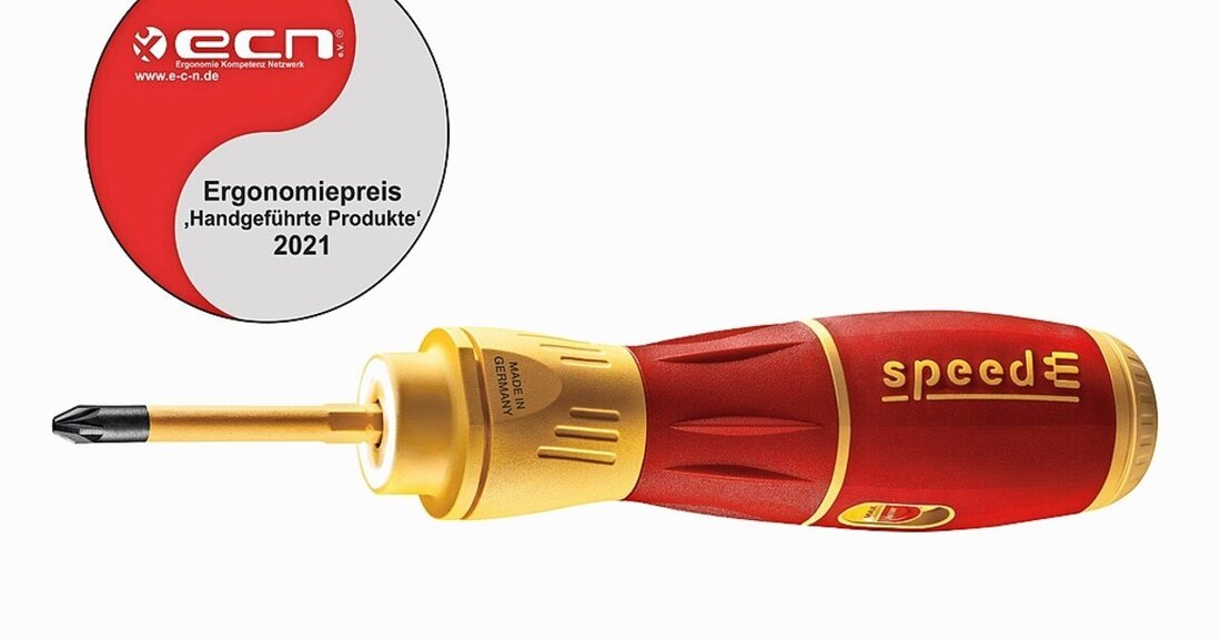 ECN-Auszeichnung für "speedE II electric" von Wiha In der Kategorie "Handgeführte Produkte".
