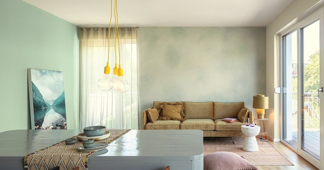 Die Trendfarbe Malachit eröffnet vielfältige Gestaltungsmöglichkeiten und schafft ausgewogene Raum-Atmosphären.